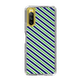 スリムプロテクションケース［ Small Stripe - Navy × Green ］