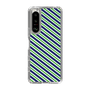 スリムプロテクションケース［ Small Stripe - Navy × Green ］