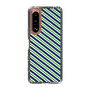 スリムプロテクションケース［ Small Stripe - Navy × Green ］