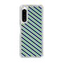 スリムプロテクションケース［ Small Stripe - Navy × Green ］