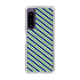 スリムプロテクションケース［ Small Stripe - Navy × Green ］