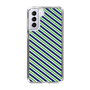 スリムプロテクションケース［ Small Stripe - Navy × Green ］