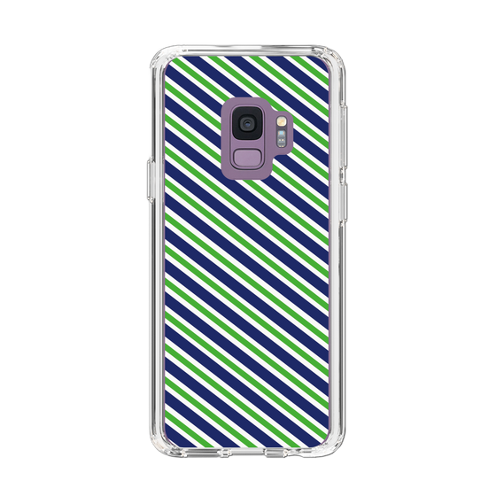 スリムプロテクションケース［ Small Stripe - Navy × Green ］