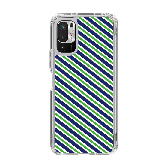 スリムプロテクションケース［ Small Stripe - Navy × Green ］