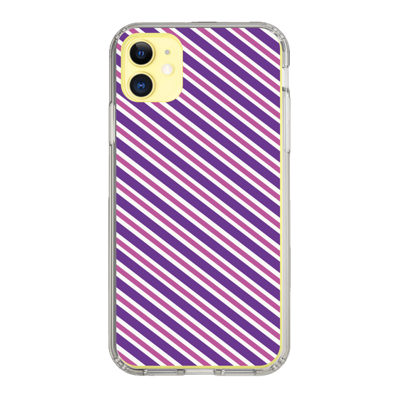 スリムプロテクションケース［ Small Stripe - Purple × Pink ］