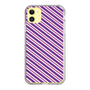 スリムプロテクションケース［ Small Stripe - Purple × Pink ］
