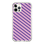 スリムプロテクションケース［ Small Stripe - Purple × Pink ］