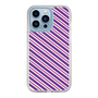 スリムプロテクションケース［ Small Stripe - Purple × Pink ］