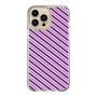 スリムプロテクションケース［ Small Stripe - Purple × Pink ］