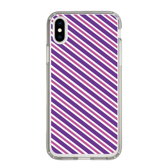 スリムプロテクションケース［ Small Stripe - Purple × Pink ］