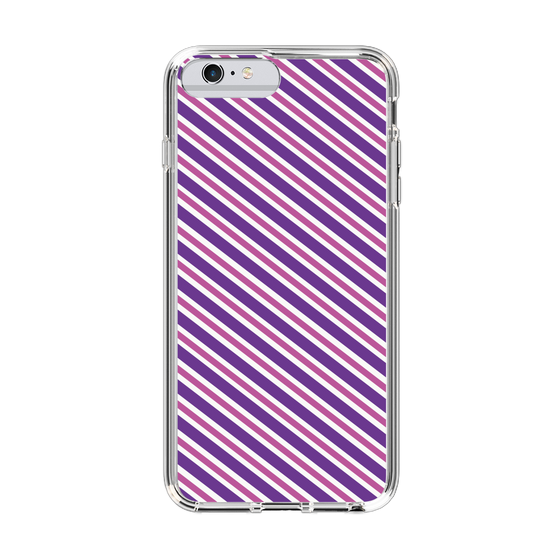 スリムプロテクションケース［ Small Stripe - Purple × Pink ］