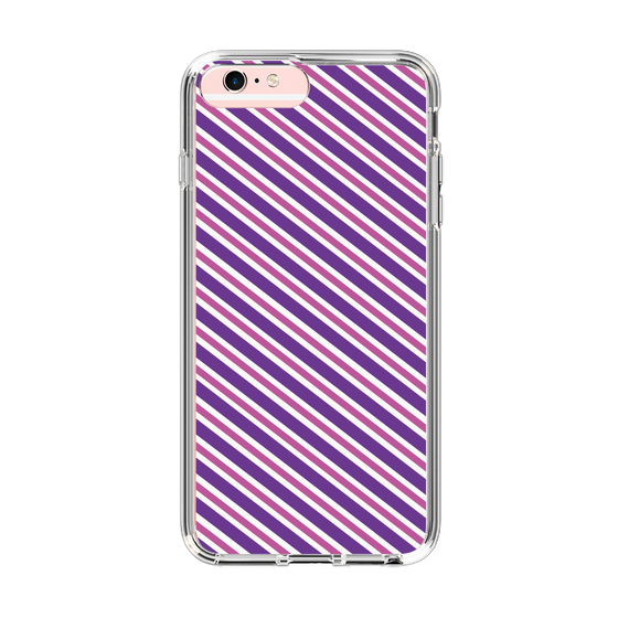 スリムプロテクションケース［ Small Stripe - Purple × Pink ］