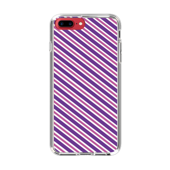 スリムプロテクションケース［ Small Stripe - Purple × Pink ］
