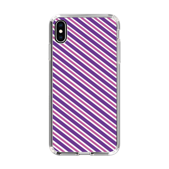 スリムプロテクションケース［ Small Stripe - Purple × Pink ］