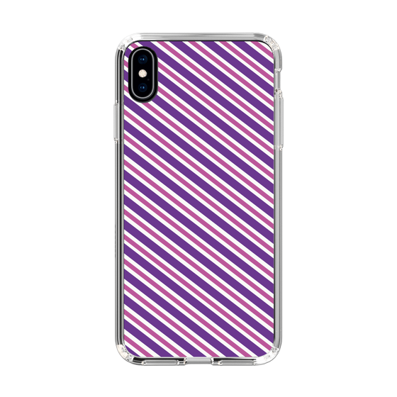 スリムプロテクションケース［ Small Stripe - Purple × Pink ］