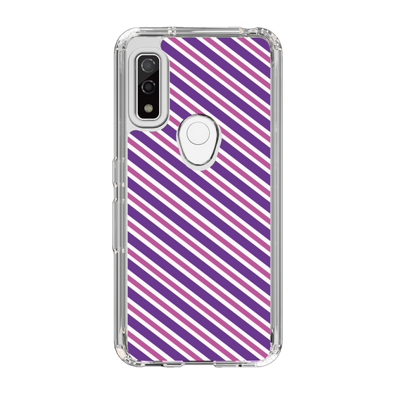 スリムプロテクションケース［ Small Stripe - Purple × Pink ］