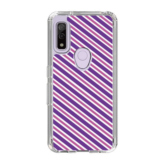 スリムプロテクションケース［ Small Stripe - Purple × Pink ］