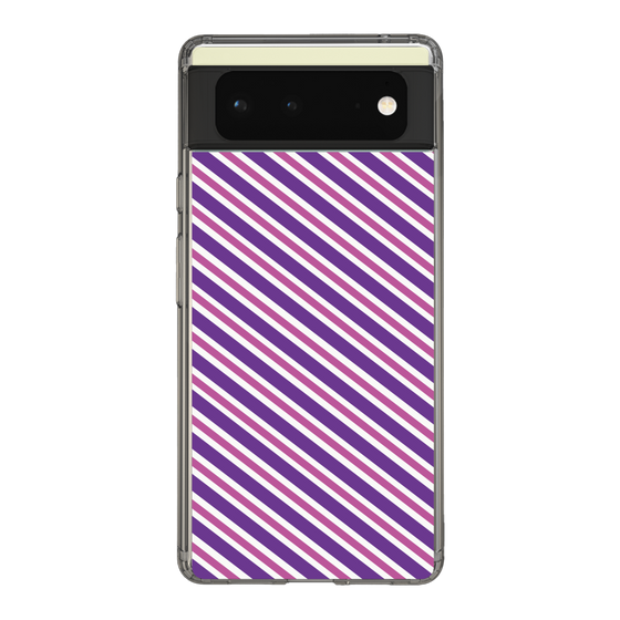 スリムプロテクションケース［ Small Stripe - Purple × Pink ］