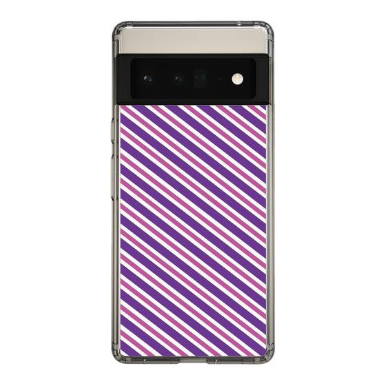 スリムプロテクションケース［ Small Stripe - Purple × Pink ］