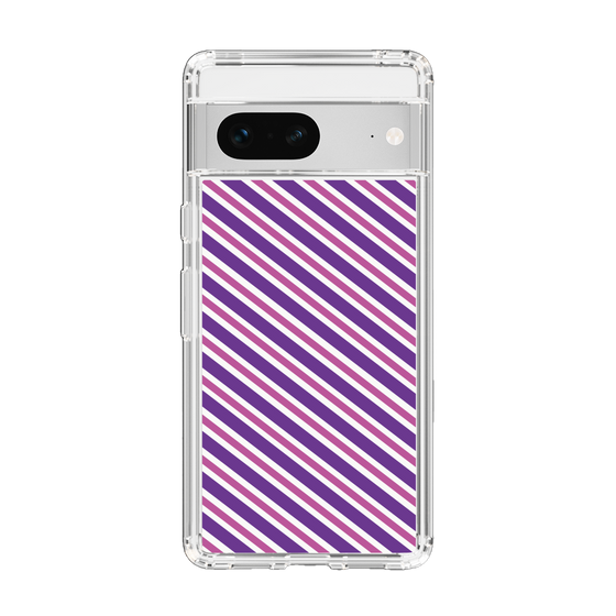 スリムプロテクションケース［ Small Stripe - Purple × Pink ］