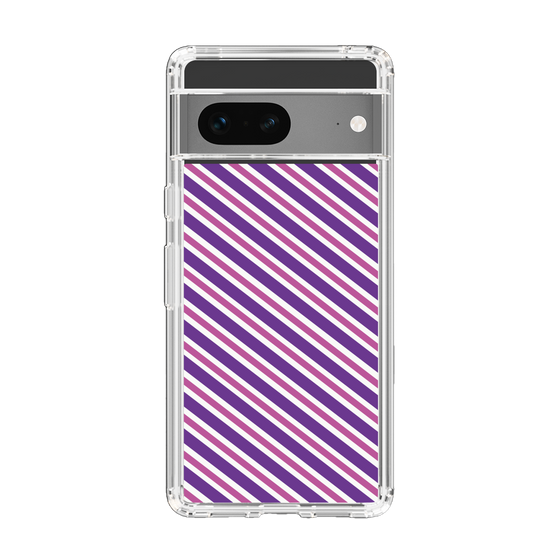 スリムプロテクションケース［ Small Stripe - Purple × Pink ］