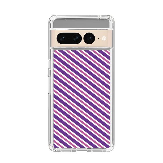 スリムプロテクションケース［ Small Stripe - Purple × Pink ］