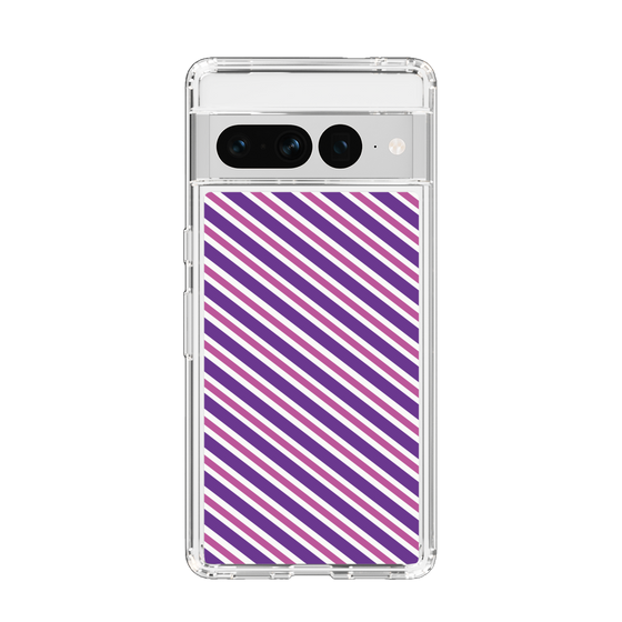 スリムプロテクションケース［ Small Stripe - Purple × Pink ］