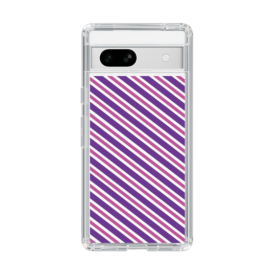 スリムプロテクションケース［ Small Stripe - Purple × Pink ］