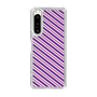 スリムプロテクションケース［ Small Stripe - Purple × Pink ］