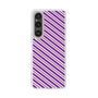 スリムプロテクションケース［ Small Stripe - Purple × Pink ］