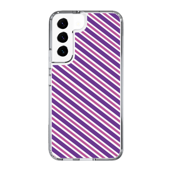 スリムプロテクションケース［ Small Stripe - Purple × Pink ］