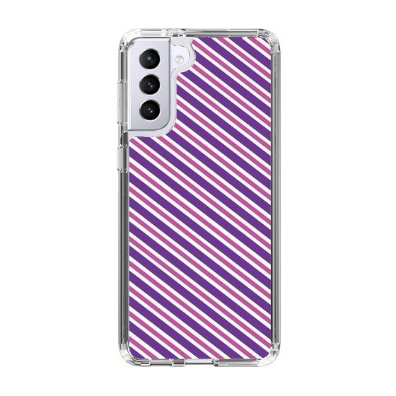 スリムプロテクションケース［ Small Stripe - Purple × Pink ］