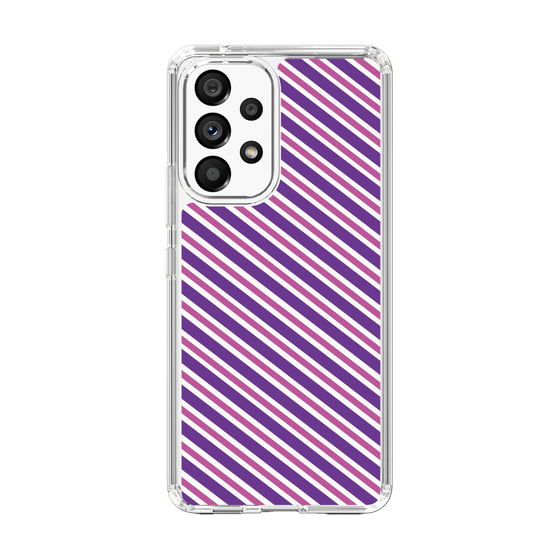 スリムプロテクションケース［ Small Stripe - Purple × Pink ］