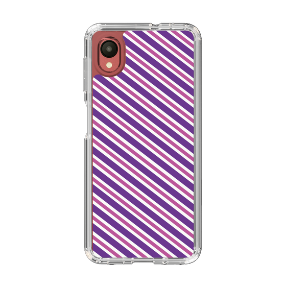 スリムプロテクションケース［ Small Stripe - Purple × Pink ］