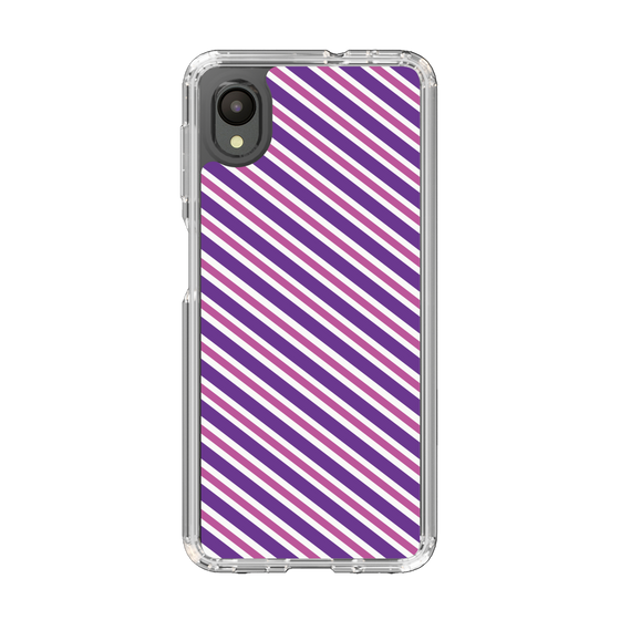 スリムプロテクションケース［ Small Stripe - Purple × Pink ］