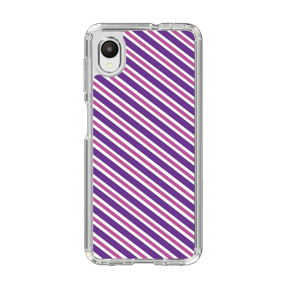 スリムプロテクションケース［ Small Stripe - Purple × Pink ］