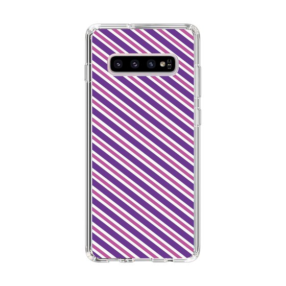スリムプロテクションケース［ Small Stripe - Purple × Pink ］