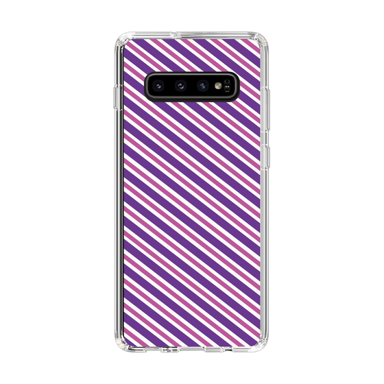 スリムプロテクションケース［ Small Stripe - Purple × Pink ］