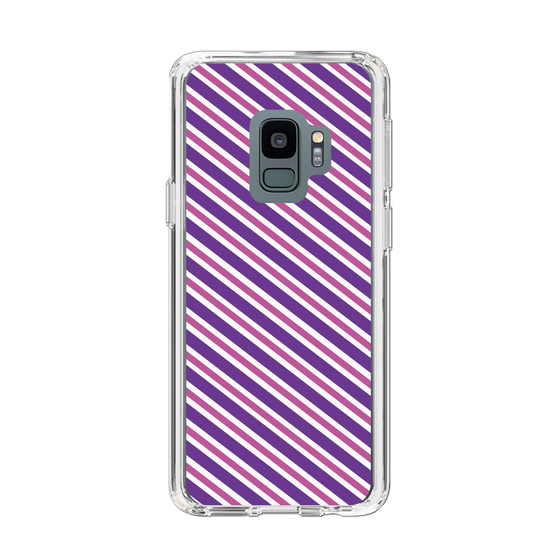 スリムプロテクションケース［ Small Stripe - Purple × Pink ］