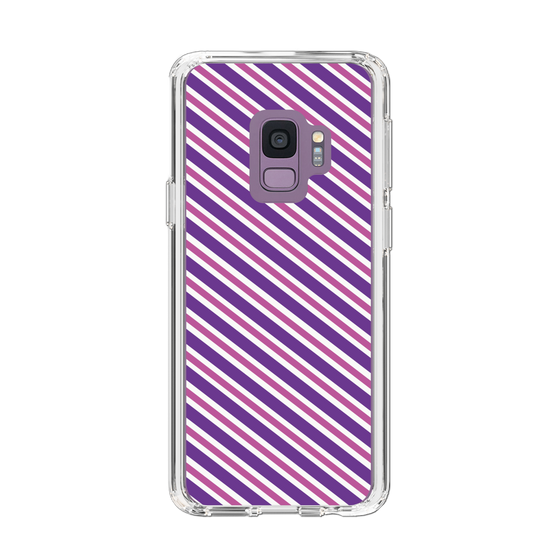 スリムプロテクションケース［ Small Stripe - Purple × Pink ］