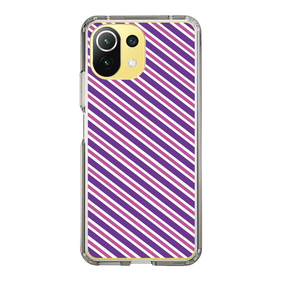 スリムプロテクションケース［ Small Stripe - Purple × Pink ］