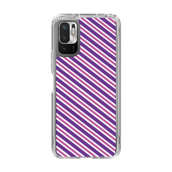 スリムプロテクションケース［ Small Stripe - Purple × Pink ］