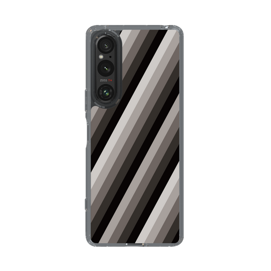 スリムプロテクションケース［ Middle Stripe - Black ］