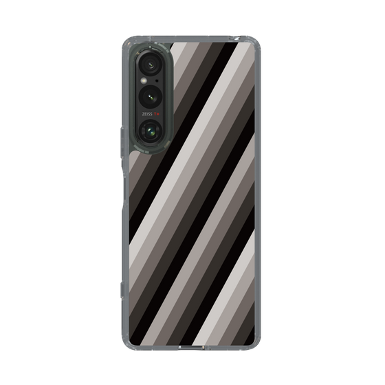 スリムプロテクションケース［ Middle Stripe - Black ］