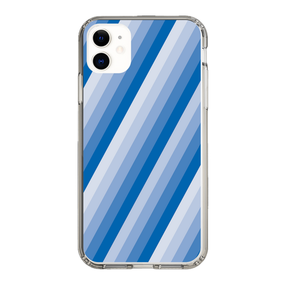 スリムプロテクションケース［ Middle Stripe - Blue ］