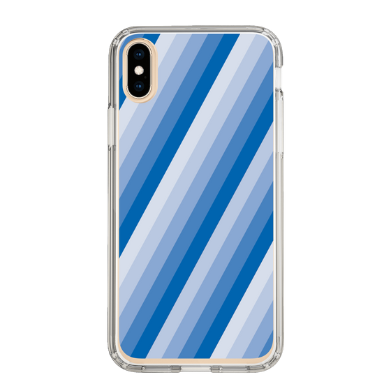 スリムプロテクションケース［ Middle Stripe - Blue ］
