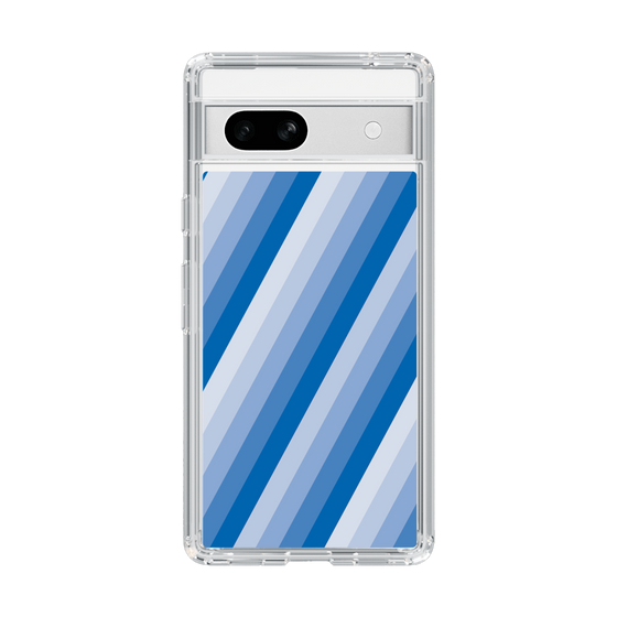 スリムプロテクションケース［ Middle Stripe - Blue ］