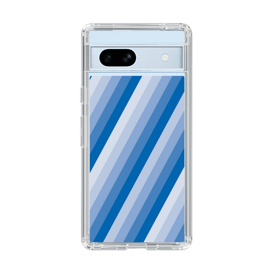 スリムプロテクションケース［ Middle Stripe - Blue ］