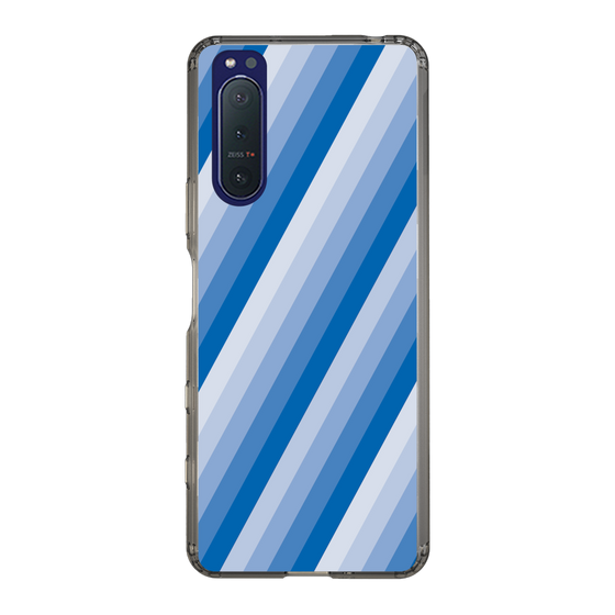 スリムプロテクションケース［ Middle Stripe - Blue ］