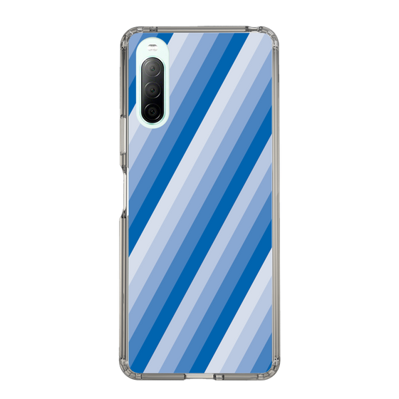 スリムプロテクションケース［ Middle Stripe - Blue ］
